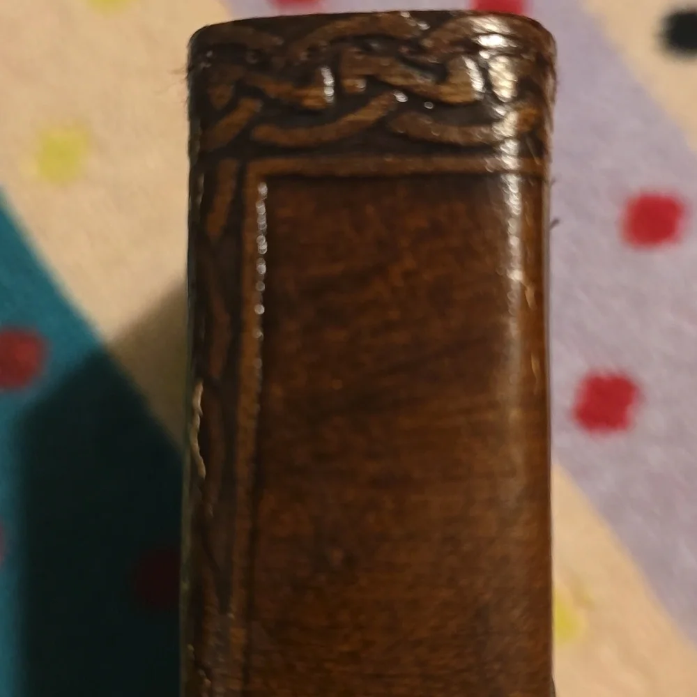 ♥️BUY 2 GET 1 FREE Earthbound Brown Embossed Clock Leather Journal